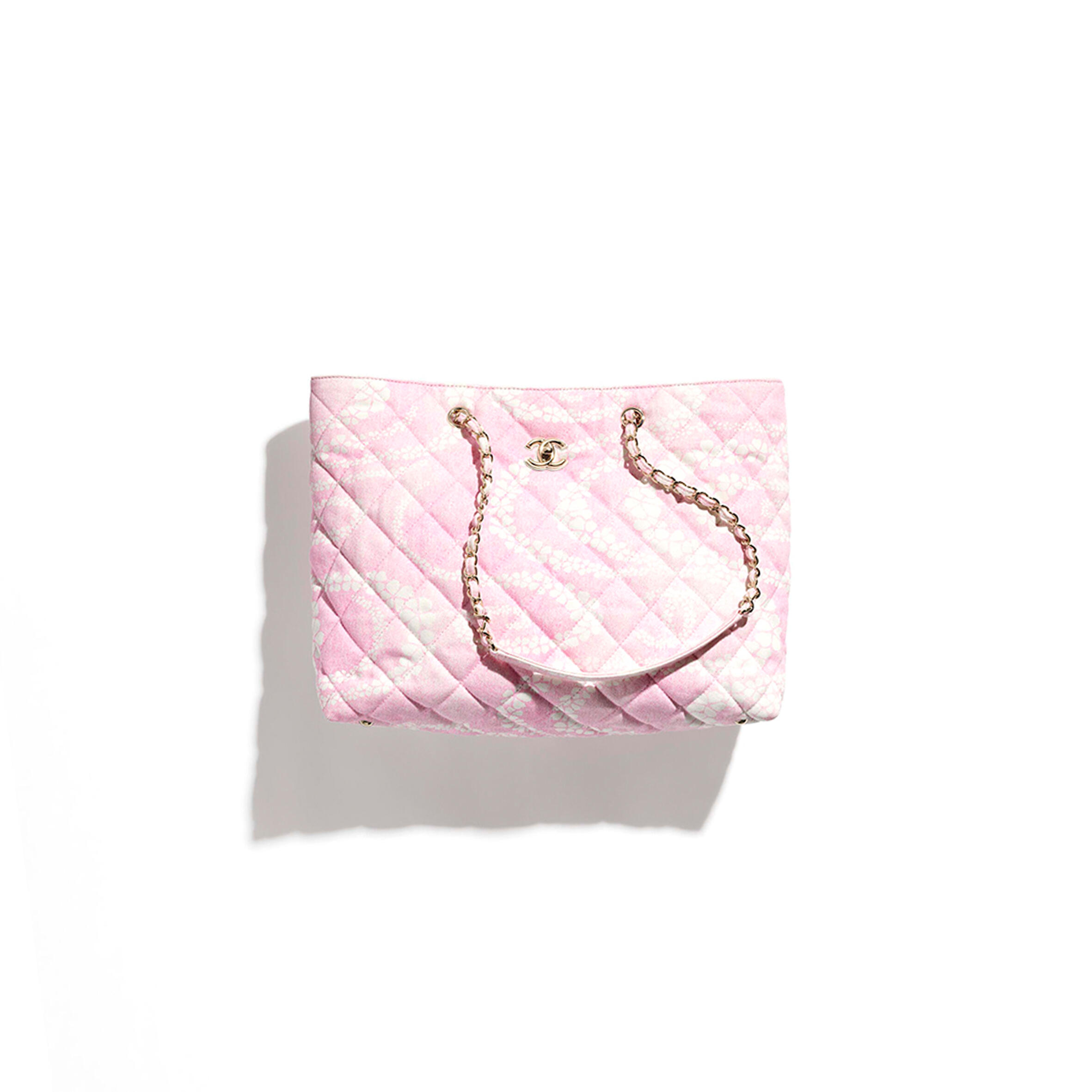 Ch*el coco beach 2025 collection shopping bag printed denim as5429 (37*28.5*13cm)